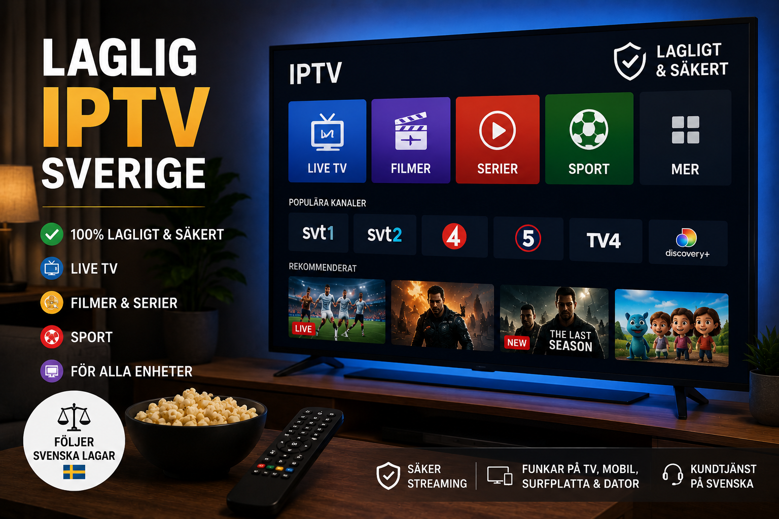 laglig iptv sverige