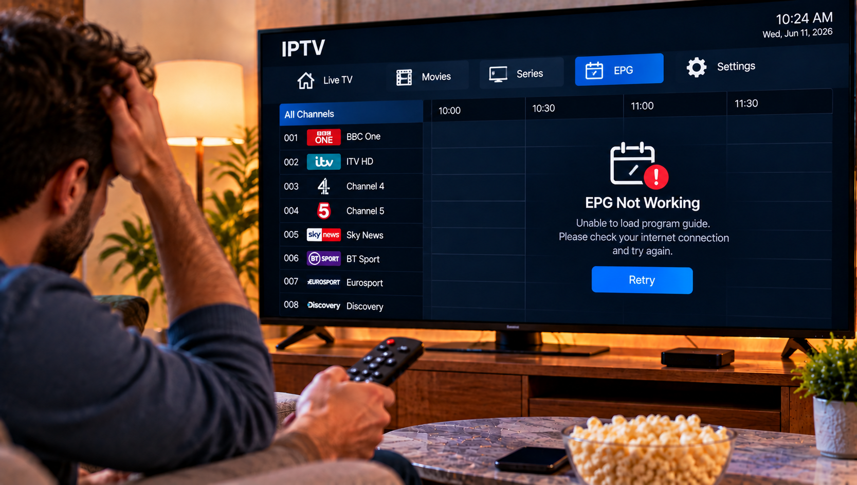 iptv epg not working